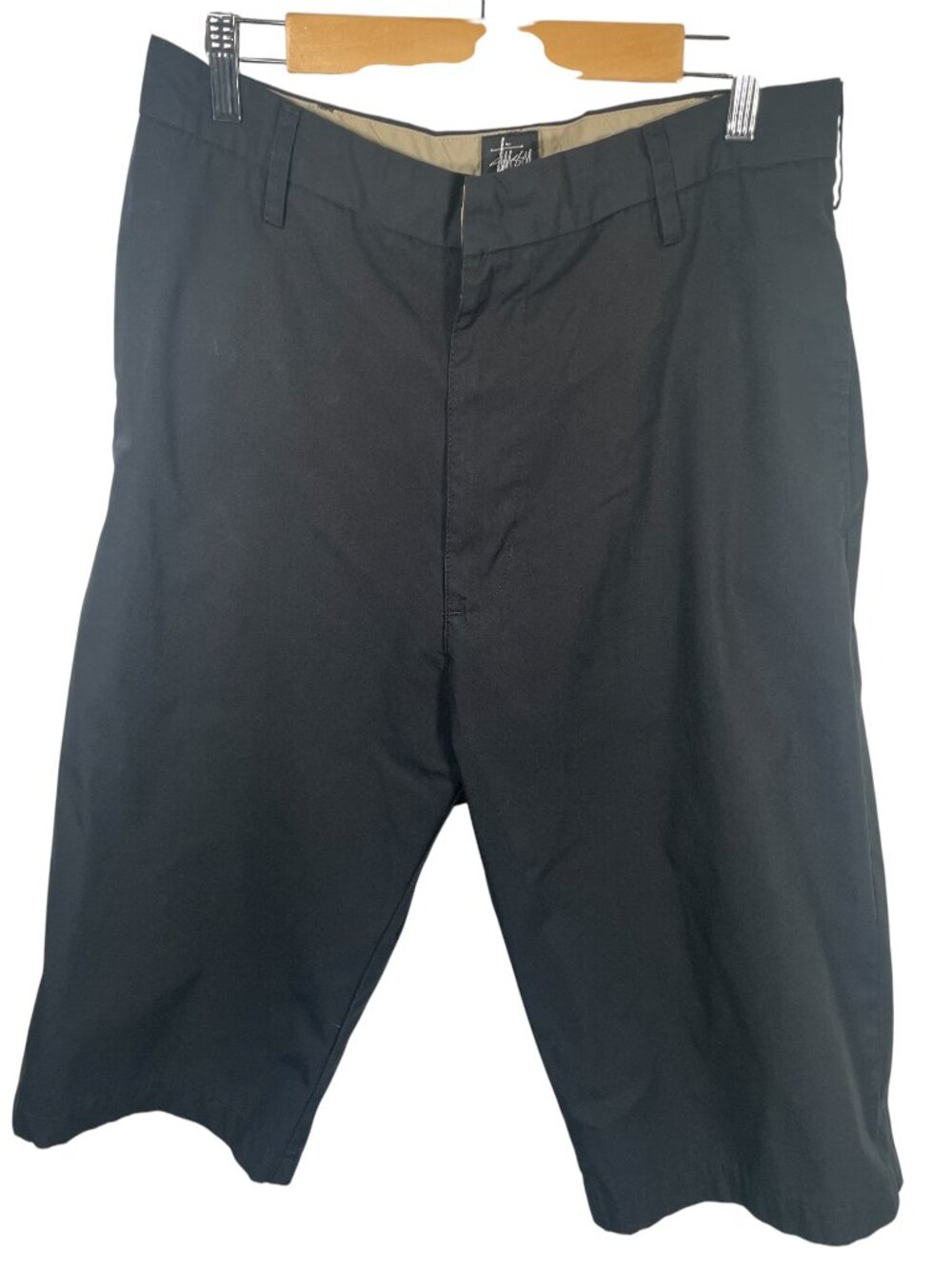 Stussy Chino Shorts Mens Size 36 Black Skater USA Made Pockets